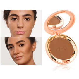 Oulac Bronzer Powder Face Makeup - Bronzing Powder, Cream Bronzer Soft Touch, Sun-Kissed Natural Look, Aso for Blush, Highlighting, Contour, Vegan & Cruelty-Free BS04
