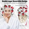 Luxury Shower Cap Satin Lined Reusable Waterproof Double Layer Elastic