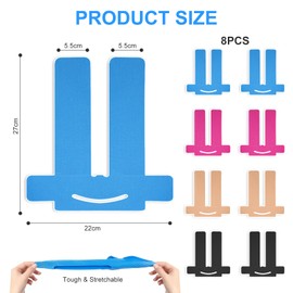 Flintronic 8PCS Precut Kinesiology Tape for Knee, Elastic Waterproof Sports Tapes, Breathable Knee Tapes for Knee Pain, Provide Support and Stability to Muscle, for Knees Shoulders Ankles Wrists