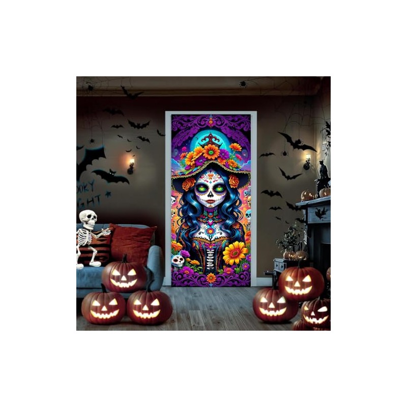 Dia de los Muertos Cubierta de puerta decoración de fondo