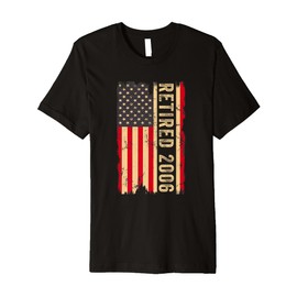 Vintage Gifts for Men Women Retired 2026 Funny American Flag Premium T-Shirt