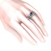 Belinda Jewelz - Anillo de compromiso para mujer (plata platino)