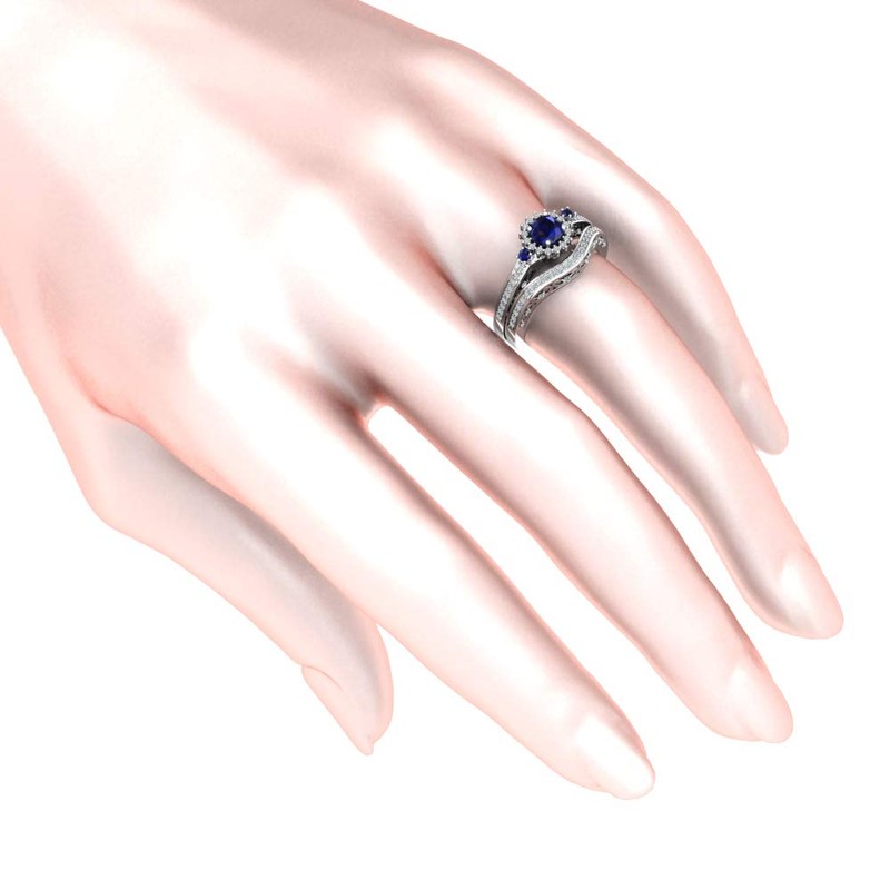 Belinda Jewelz - Anillo de compromiso para mujer (plata platino)