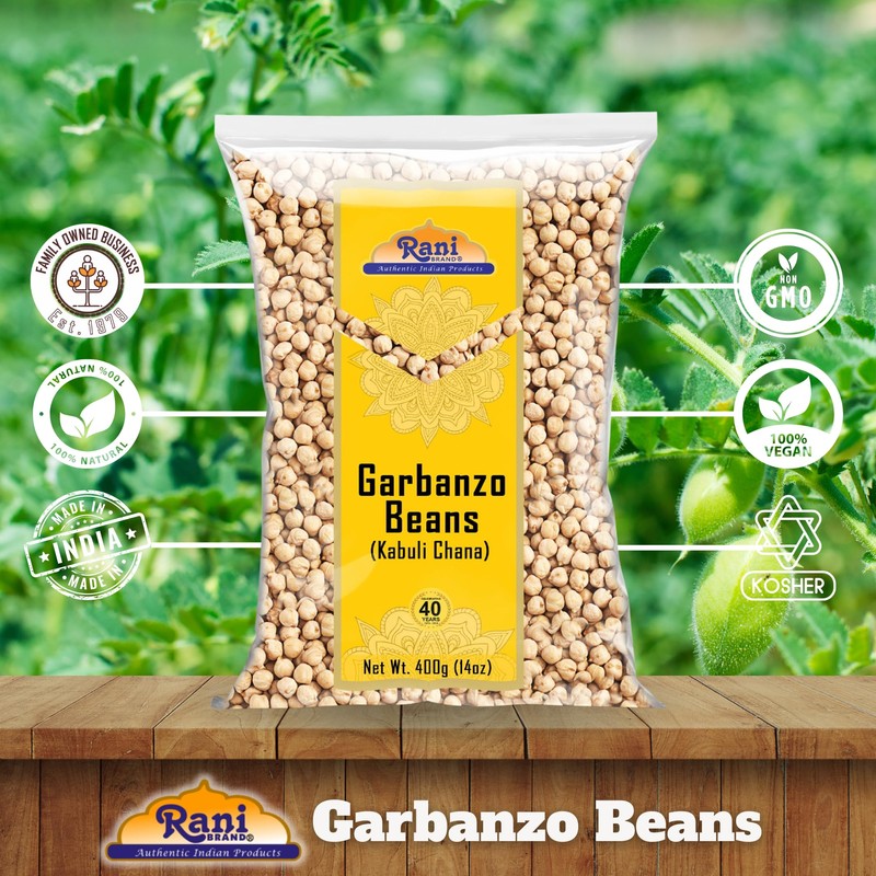 Rani Garbanzo Beans (Kabuli Chana) 14oz (400g) ~ All Natural