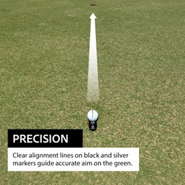Kaizen Golf Ball Marker – Precision Alignment for Improved Putting Accuracy (Black & Silver)