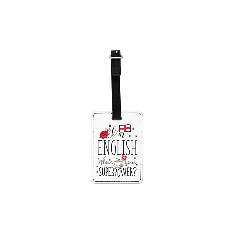 Gift Base I'm English What's Your Superpower Visual Luggage Tag