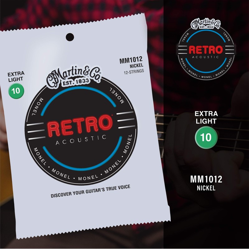 Martin Strings - Retro Monel - 12 String Extra Light