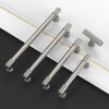 9BUILD 10 Pack Brushed Satin Nickel Cabinet Handles 128MM Hole