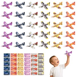 APOMOONS 30 Pack Paper Planes, Foam Glider Planes for Kids Foam Airplane Toys Aeroplane Toys Polystyrene Durable Toy Plane Suitable Glider Flying Gliders Paper Aeroplanes for Kid for Outdoor Sport