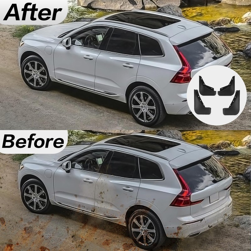 PSLER Fit for XC60 2018-2024 Mud Flaps Set of 4PCS