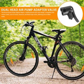 ShaMyiuCnz 2 Pcs Dual Head Air Pump Adapter Valve Tyre Air Pump Valve Adapter Bicycle Replacement Pump Head Bike Pump Accessories