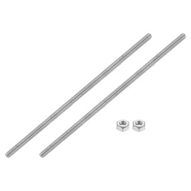 uxcell 1/4"-20 Fully All Threaded Rod, 2 Pcs 304 Stainless Steel Long Threaded Screw 8" Length Right Hand Threads for Furniture Mounting Assembly Fastening