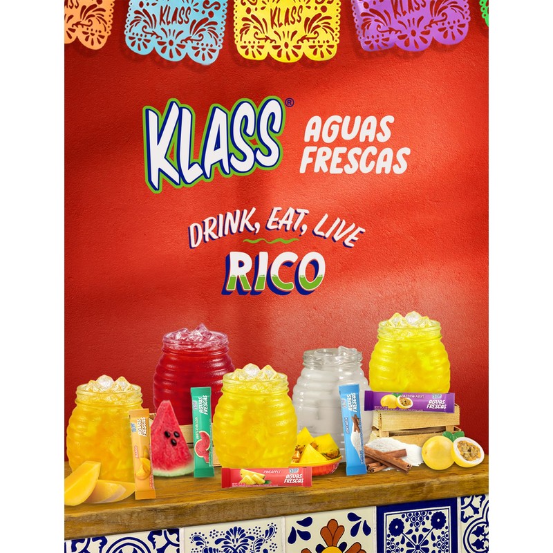 Klass Aguas Frescas, Powdered Drink Mix, 40 Singles Zero Sugar