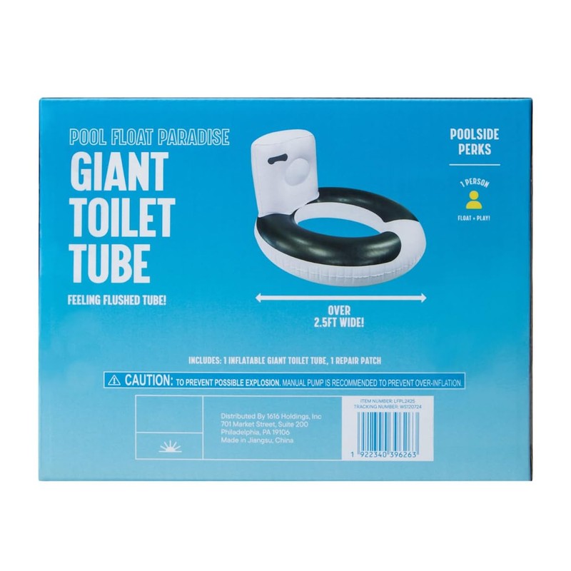 High Five Giant Toilet Pool Float Tube 35 inches x