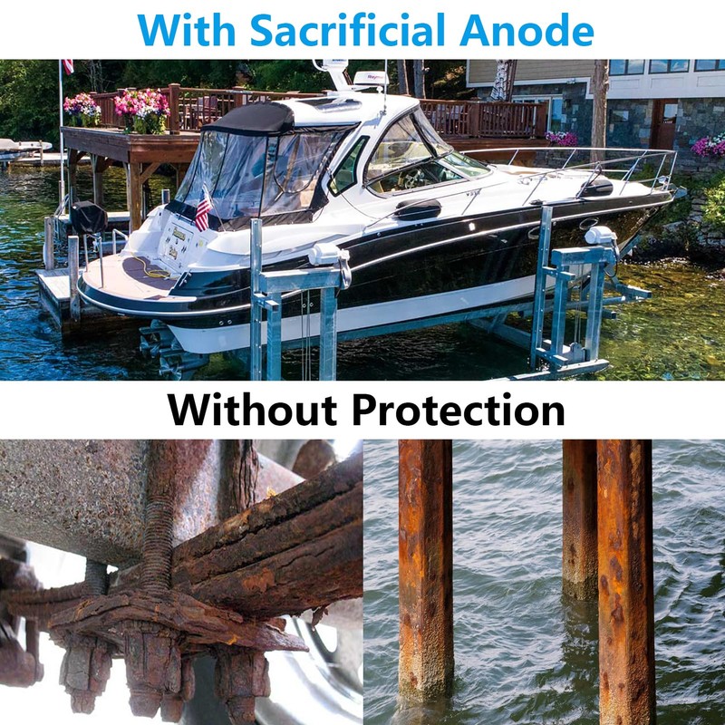 holama Sacrificial Zinc Marine Anode for Boat Lift and Dock