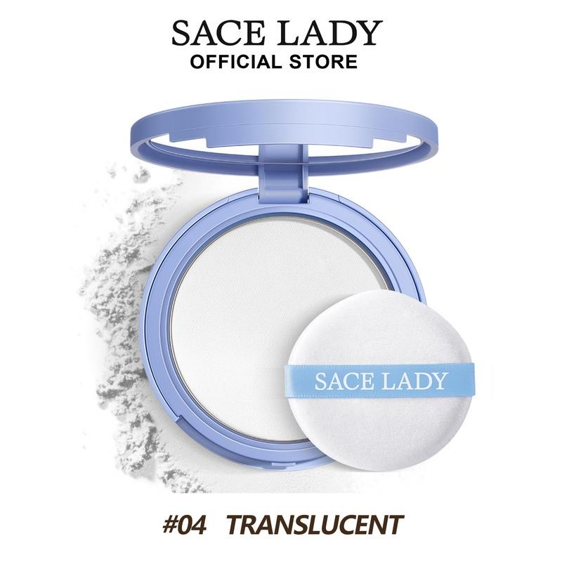 SACE LADY Oil Control Face Setting Powder,Waterproof Long Lasting Pressed