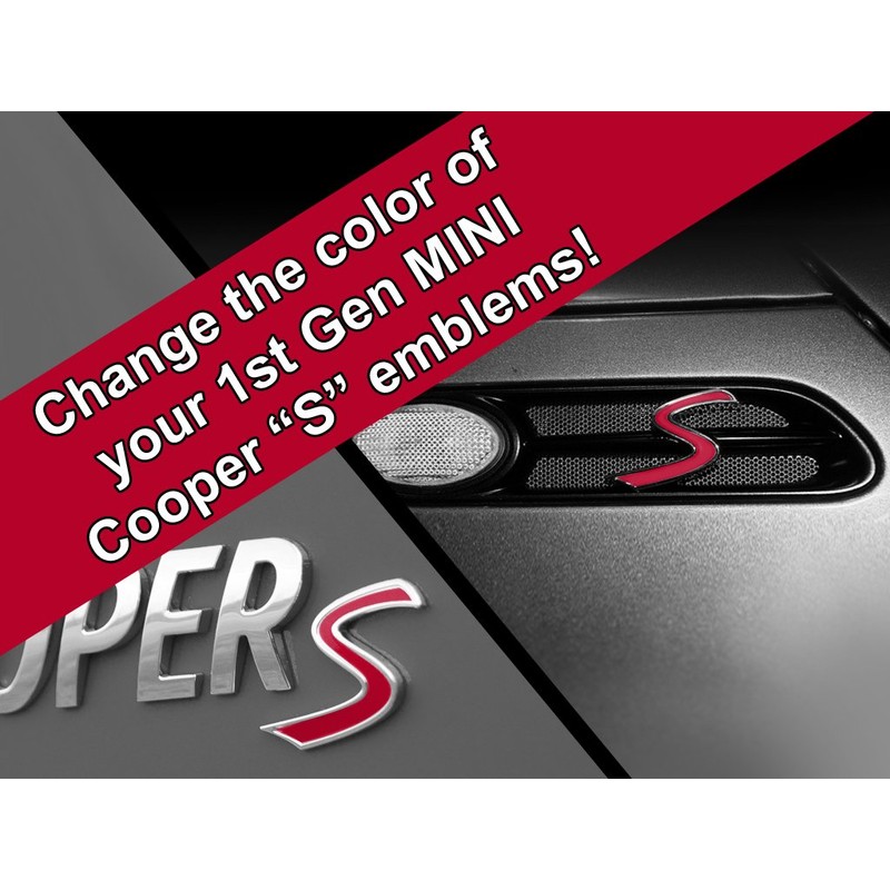 S Vinyl Decal Insert Replacements for Mini Cooper S 1st