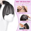 Unipearl Hair Toppers for Women Clip in Fringe Hairpieces Real