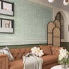 Uooar Light Green Grasscloth Peel and Stick Wallpaper 17.3"x300" Faux