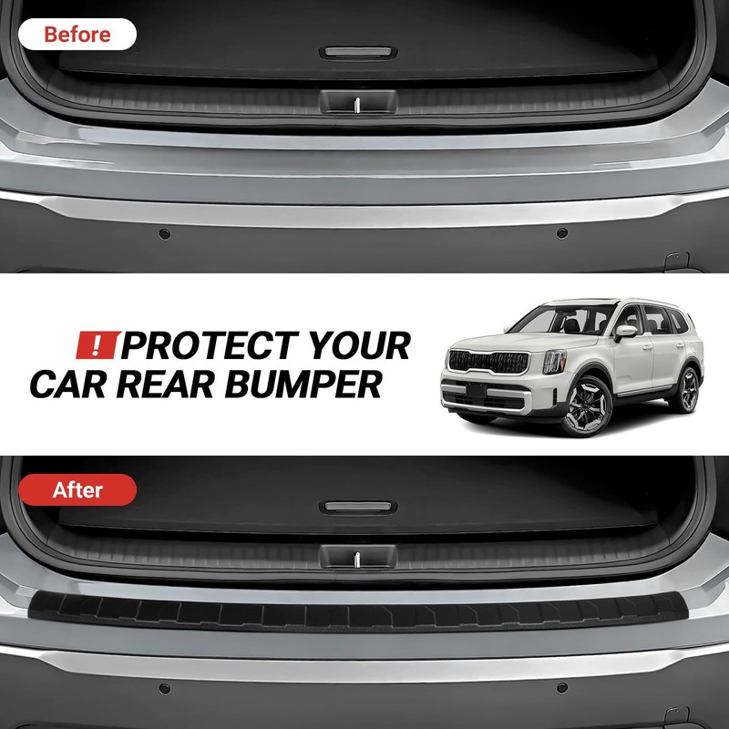 Hellet Rear Bumper Protector for Kia 2020-2025 Telluride Accessories Matte