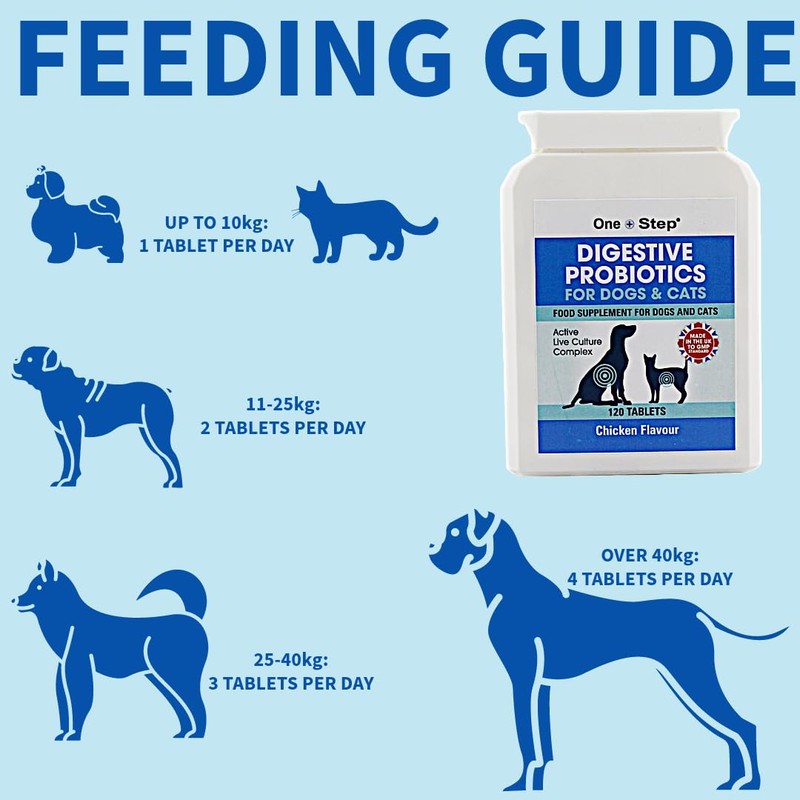 One Step: Probiotics for Dogs & Cats, 120 Tablets, Supports
