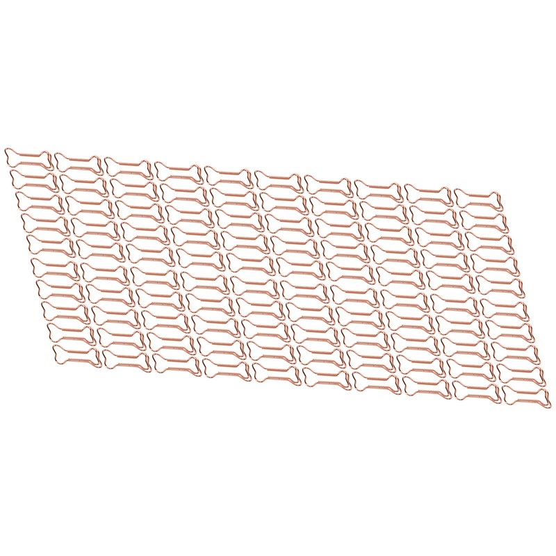 100pcs Shaped Paper Clips Electroplating Rose Gold Series Metal Portable