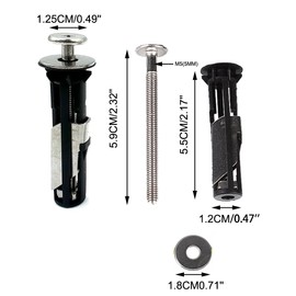 2Pack Universal Toilet Seat Screws Toilet Seat Hinges Bolt Screws for Bathroom Toilet Seat Fix Replacement Toilet Lid Fixing Parts