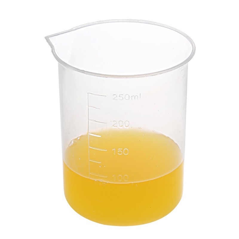 sourcing map Measuring Cup 250ml PP Plastic Graduated Beaker Transparent
