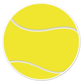 Beistle Tennis Ball Cutout Sports Party Decorations, 10", Yellow/White