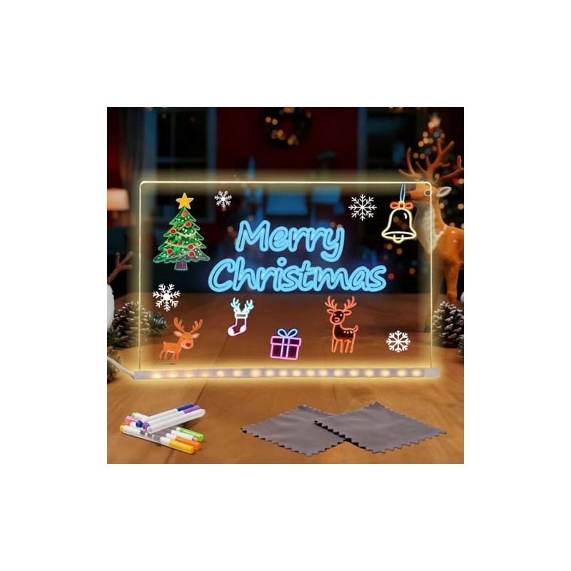 Led Drawing Board, LED Note Board with Colors, Light Up