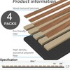 TRAIN2 ART 4 Pcs Acoustic Wood Slat Wall Panels, 3D