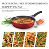 Vinchef Nonstick Skillet with Lid, 11In/5Qt Aluminum Deep Frying Pan