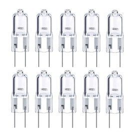 10 bombillas halógenas G6.35 de 12 V 50 W T4 GY6.35 Base de 12 voltios transparentes regulables para luces de techo, luces de gabinete, luz de mesa