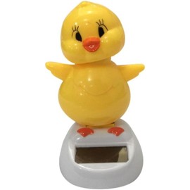 Solar Powered Dancing Chick, Solar Bobblehead Chicken, Solar-Powered Car Charm, Cartoon Chick Ornaments Figures for Car Dashboard, Bobbleheads for Car Dashboard, Solar Power Kits