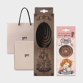 Yao Hairbrush Luxury Gift Packaging Set Scalp Massage Hair Comb Dry Brush / 야오 헤어브러쉬 고급선물포장세트 두피마사지 머리빗 드라이브러쉬