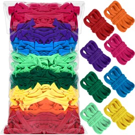 600 pieces Loom Loops Potholder Muti-colored Weaving Loom Loops Potholder Loops Elastic Weaving Craft Loops for DIY Flexible Loom Kit Colorful Weaving Crafts for Kids Adults DIY Crafts Supplies