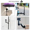 SOONSUN Double Clamp with 2-Pack 1'' Ball Adapter, Umbrella Clamp