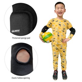 EULANT 4 Stücke Weiche Ellenbogenschoner für Kinder, Dehnbare Ellbogenschoner, Slip-on Ellenbogenschützer für Volleyball Fußball Wrestling Roller Skaten Breakdance, XS