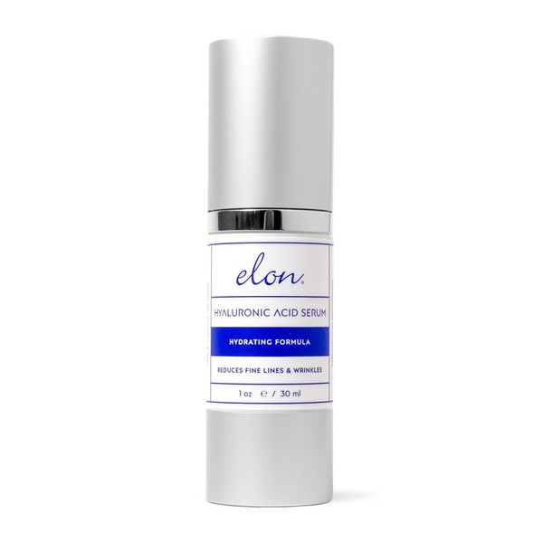 Elon Hyaluronic Acid Serum for Face & Neck - Revitalizing Daily Facial Serum Vitamin C and Hyaluronic Acid, E & Jojoba Oil - Promotes Deep Hydration & Collagen Production - Suitable for all Skin Types