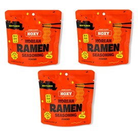 HOXY Journey of Korea "Korean Ramen Seasoning" | Gluten Free, Vegan | Finest Ramen Seasoning Powder | 5.3oz (BEEF, Pack of 3)