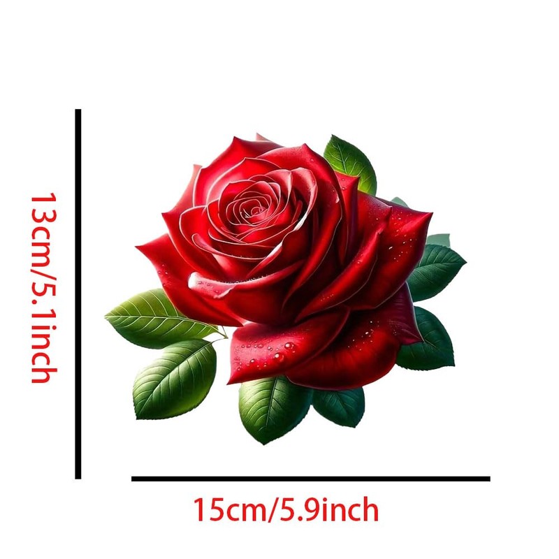 Rose 2-Pack Car Stickers – Waterproof Self-Adhesive Stickers for Cars,