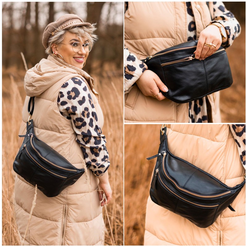 Gusti Freya Leather Belt Bag for Men and Women, Waist