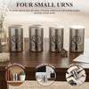 4 Pack Small Urns for Human Ashes Keepsake Tree of