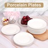 12 Pcs Porcelain Dessert Plates, 8 In Small Appetizer Plates,