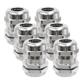 GOIYZTTR 6pcs PG13.5 Cable Glands IP68 Waterproof Cable Grommet Brass Cable Connector for 6-12mm Cable Connector