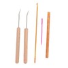 Loom Knitting Pen Tool with Wooden Handle, Loom Knitting Pen