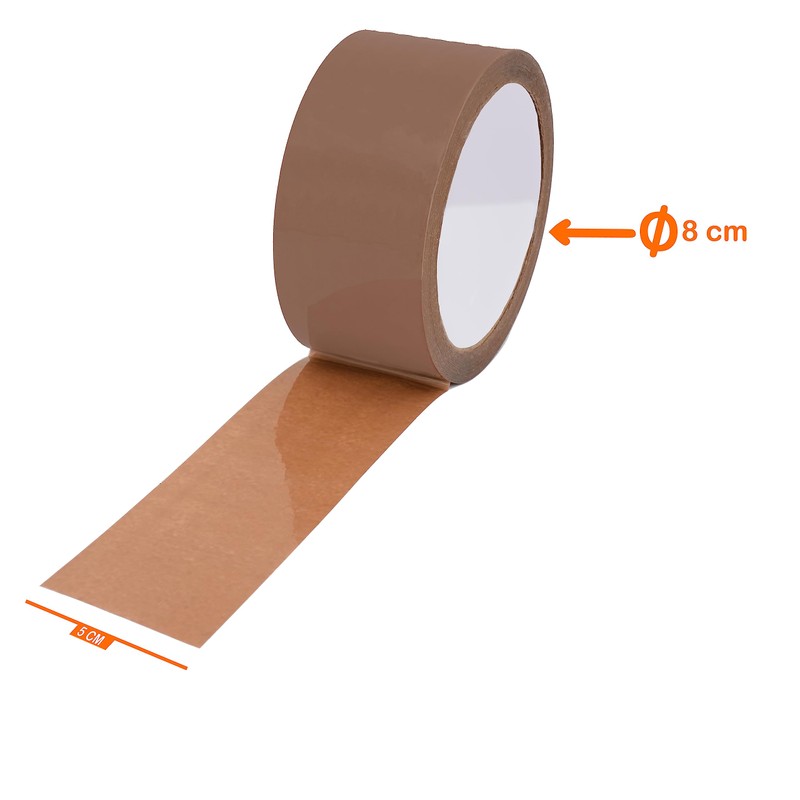 BIGtec 12 Rolls of Parcel Tape Packing Tape Standard 66