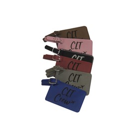 Charlotte Crew Base Luggage Tags for Flight Attendants, Set of Two, CLT Base, Set of Two (Red)