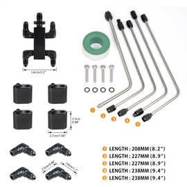 Edicapo LS Coolant Crossover Steam Vent Kit Compatible with LS1 LS2 LS3 LS6 LS7 LS9 LSX Engines Complete Coolant Crossover Steam Tube Kit with Gasket Bypass Cylinder Head Universal Gen 3 Compatible