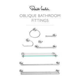 Robert Welch Oblique,Toilet Holder, Fixed. Made from 18/10 stainless steel. Easy to clean.